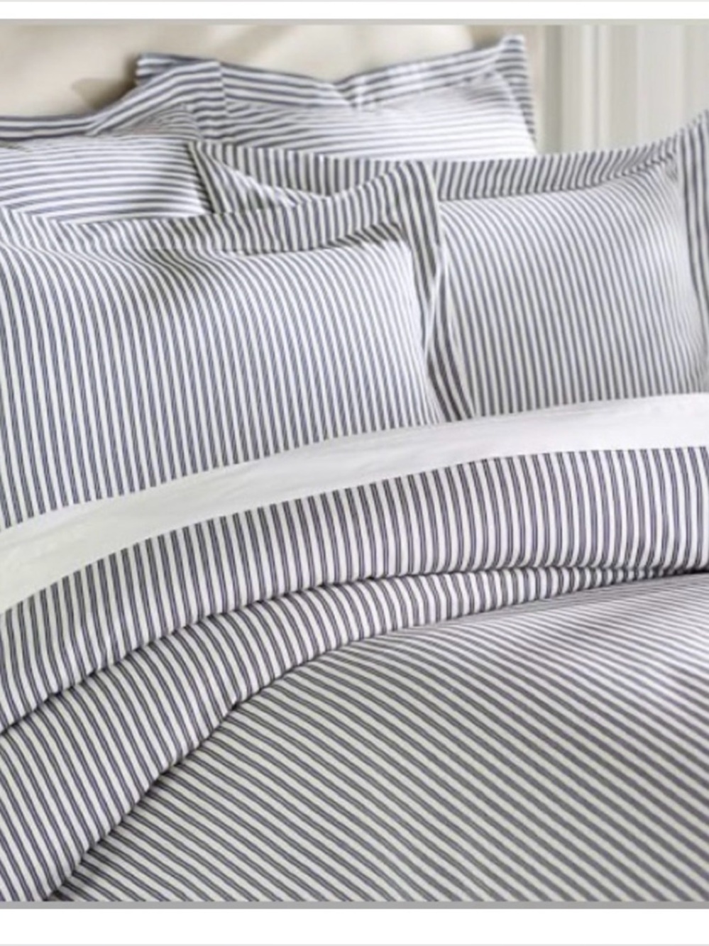 Pottery Barn Thatcher King  Sham Blue